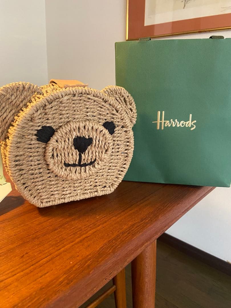 値下げ　Harrods クマ型かごバッグ