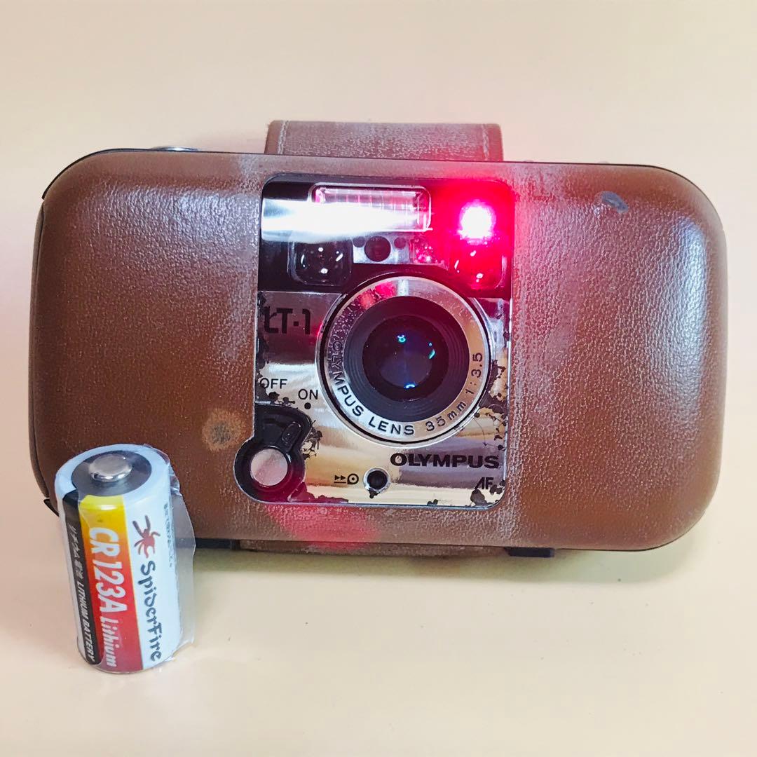 完動品 OLYMPUS LT-1 ＋電池 オリンパス ブラウン フィルムカメラ