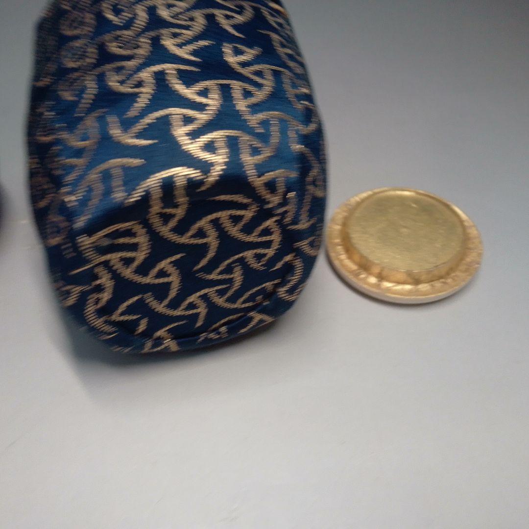 丹波焼　茶入　久田宗也　尋牛斎　初音　肩付茶入　駒繋金襴　コマツナギ