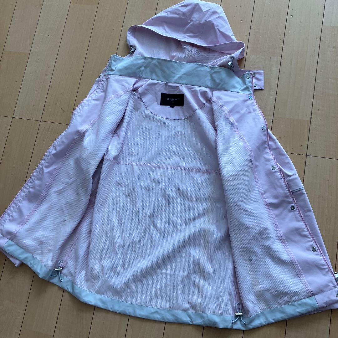 BURBERRYGOLFバーバリーゴルフ　セットアップ　レインウェア　ピンク　L