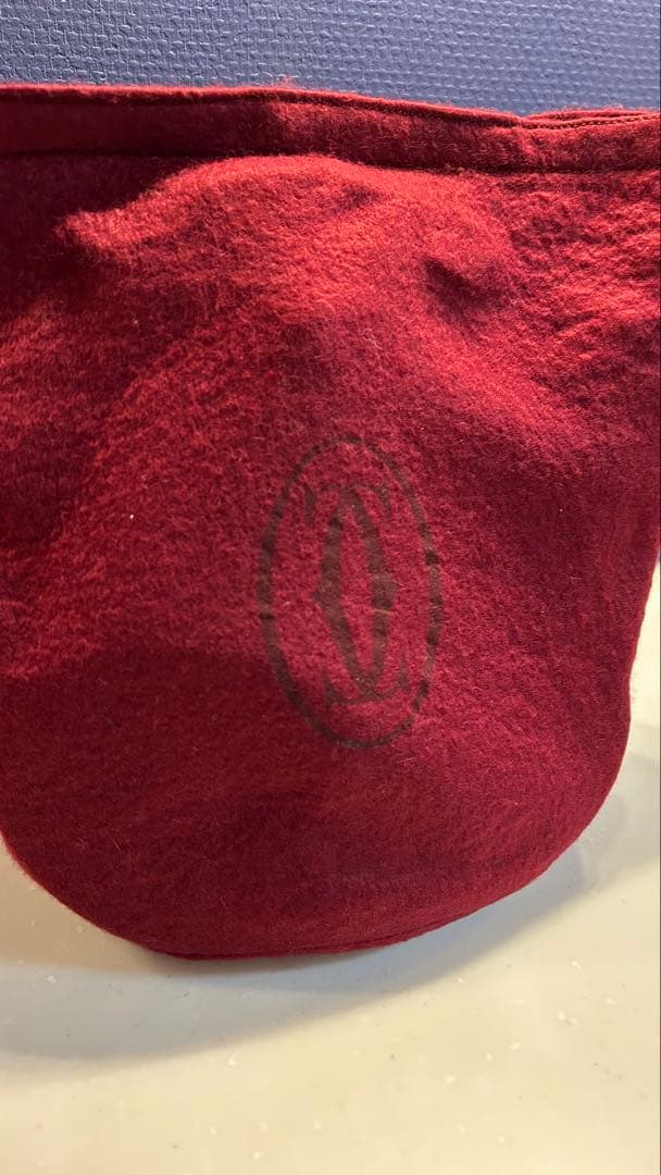 ［超美品］CARTIER マストライン 巾着 ショルダーバッグ