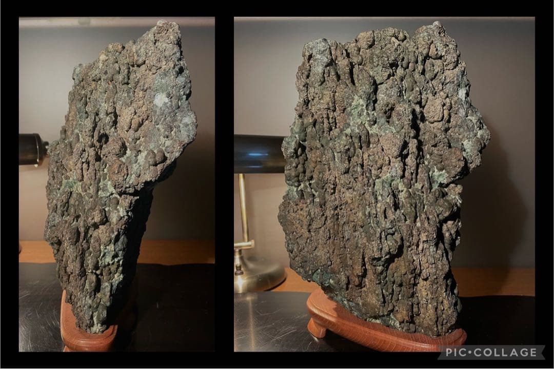 5479 佐渡相川孔雀石 横17×高31(cm)6kg 佐渡赤玉石