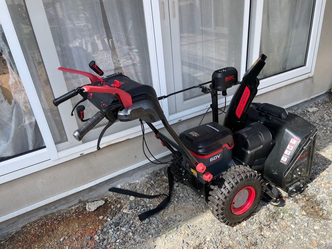 60V 除雪機 黒/赤
