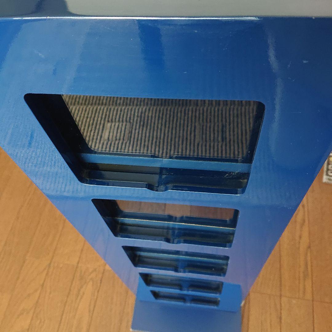 希少青色廃盤商品　木製山善CDタワー　FCDT-2680 DSG 濃いブルー