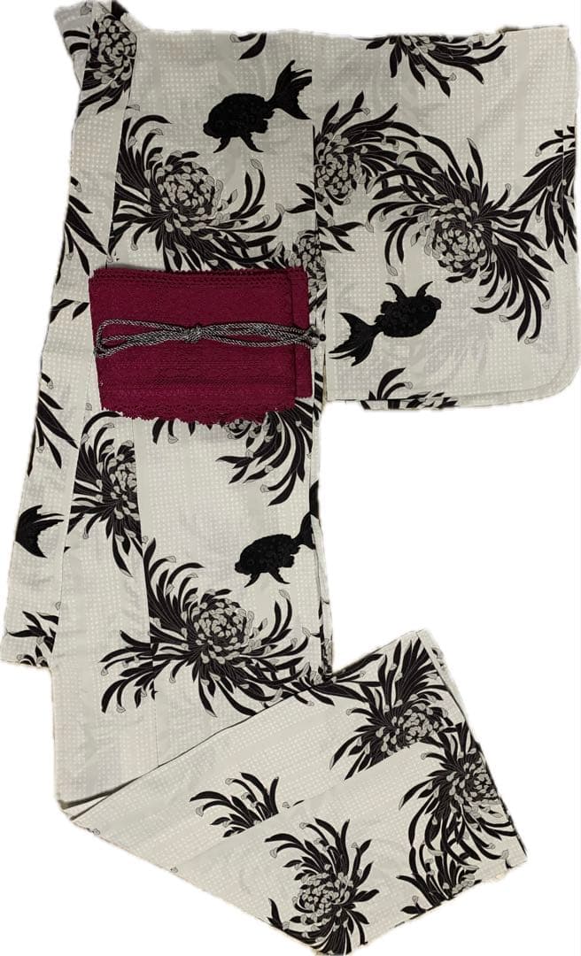 撫松庵　ポリエステル浴衣　セオα セオアルファ　金魚　検索　ふりふ　豆千代モダン