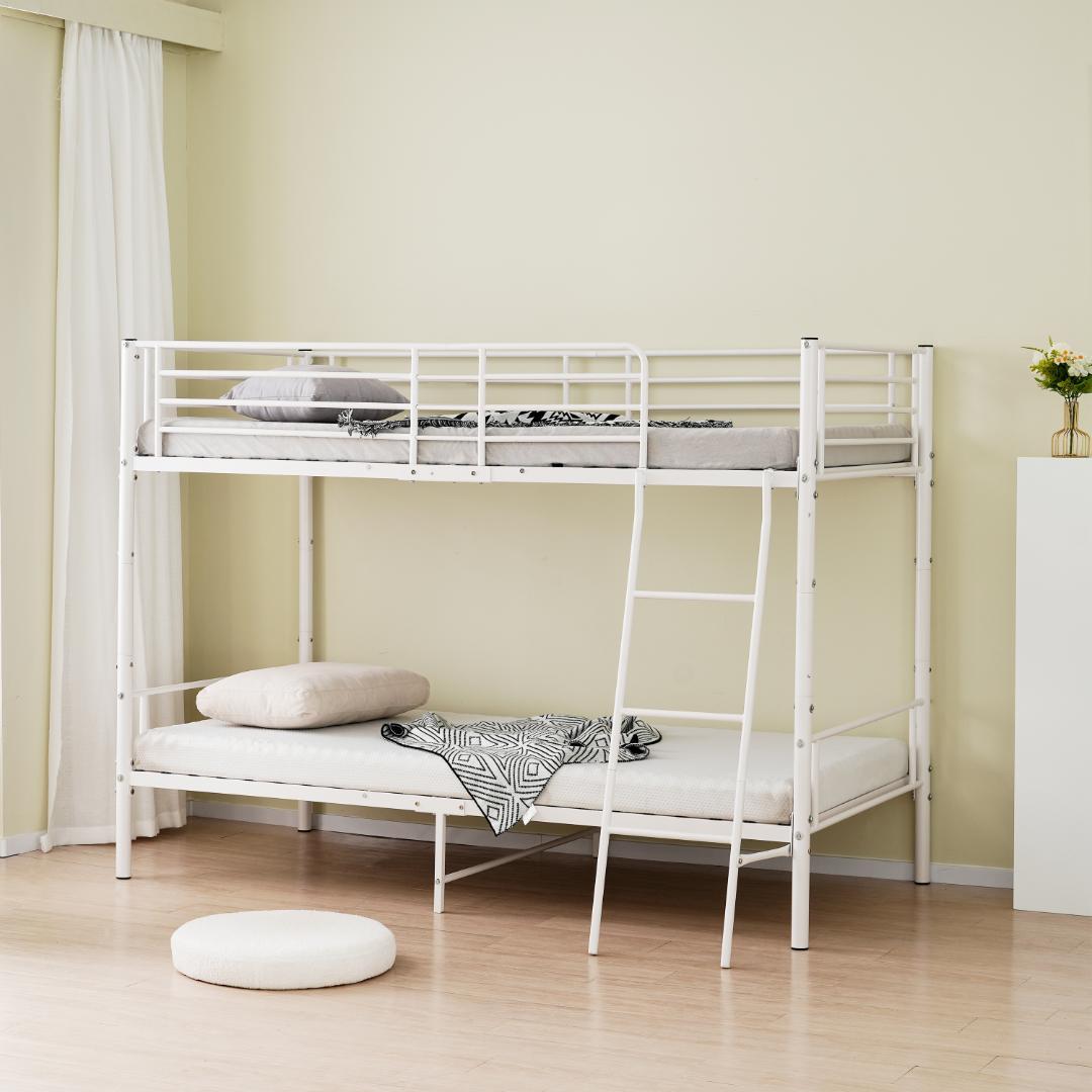先行予約販売中！二段ベッド　ロフトベッド（S）社員寮 学生寮 WHITE