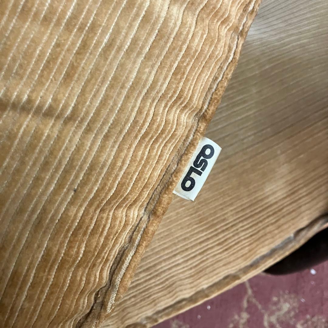 ②国産ビンテージ 昭和レトロ OSLO オスロ コーデュロイリクライニングチェア