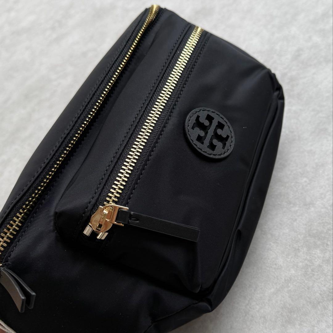 トリーバーチ ボディーバッグ ウエストバッグ ロゴ 黒 ウエストポーチ
