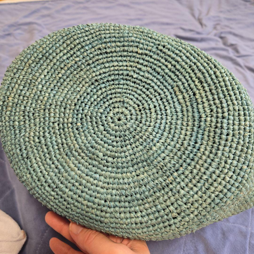 sansArcidetサンアルシデかごバッグ水色くすみブルーカゴバッグ