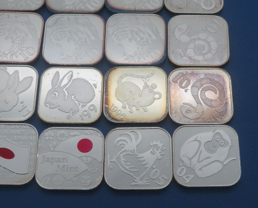 1055.純銀メダル銘純銀メダル17枚まとめ74.05g銀メダルミントだし造幣局