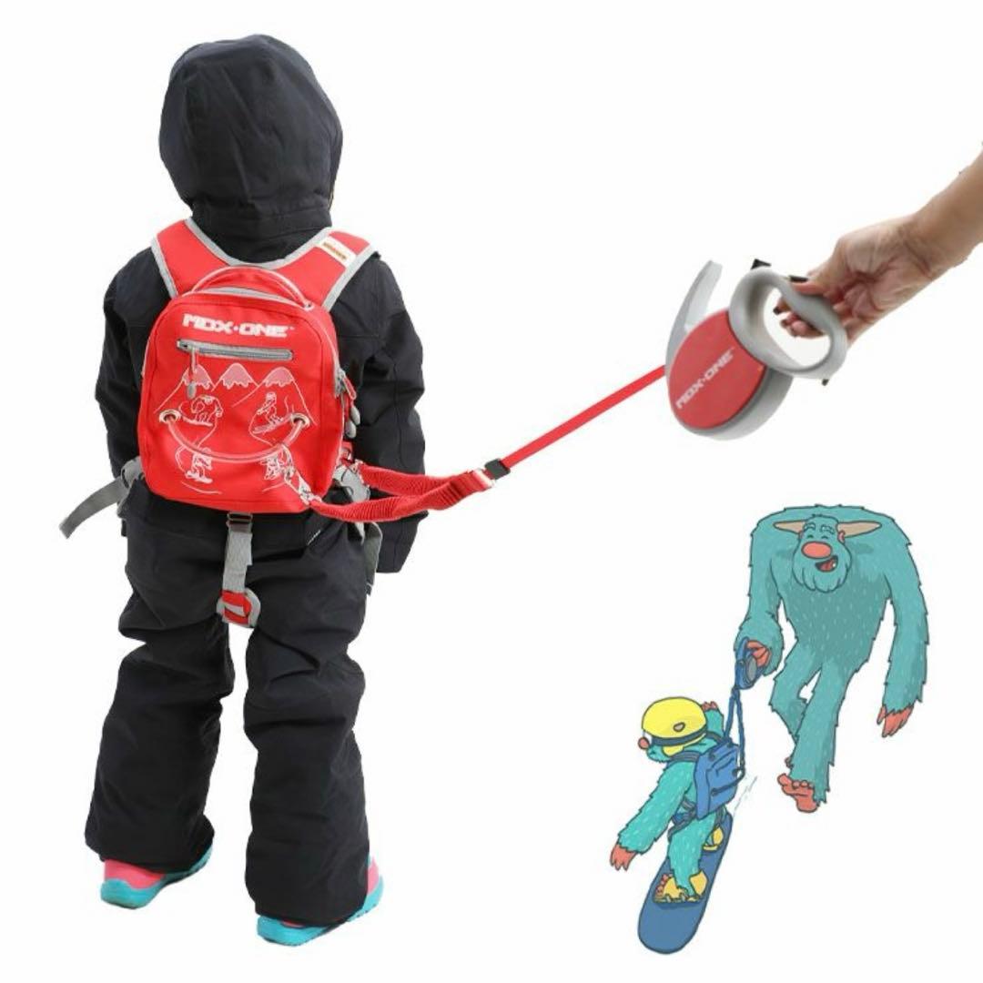 MDXONE スノーボード　ハーネス　スキー　キッズ　子ども　リュック　ピンク