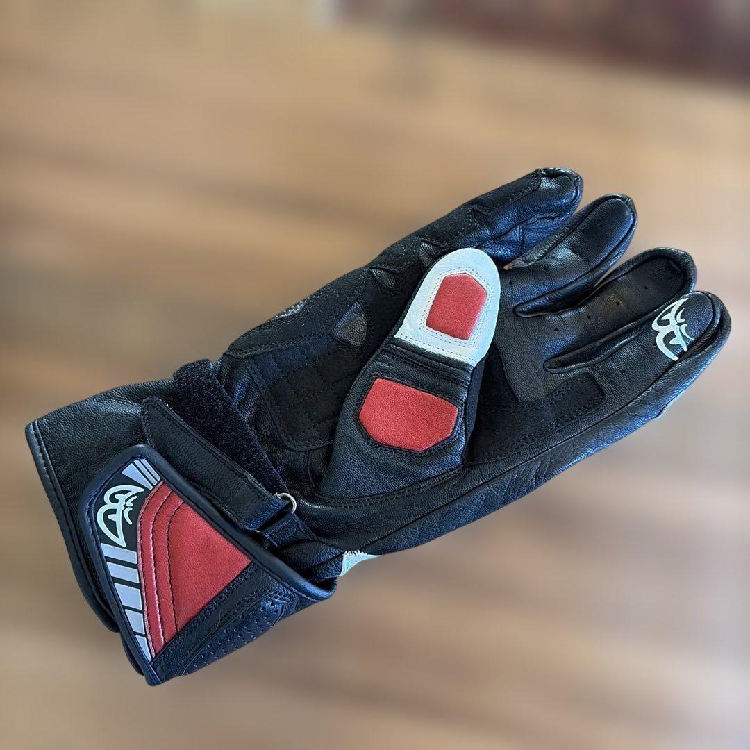 BERIK G175 バイクグローブ 赤/白レーシンググローブ　サイズ2XL