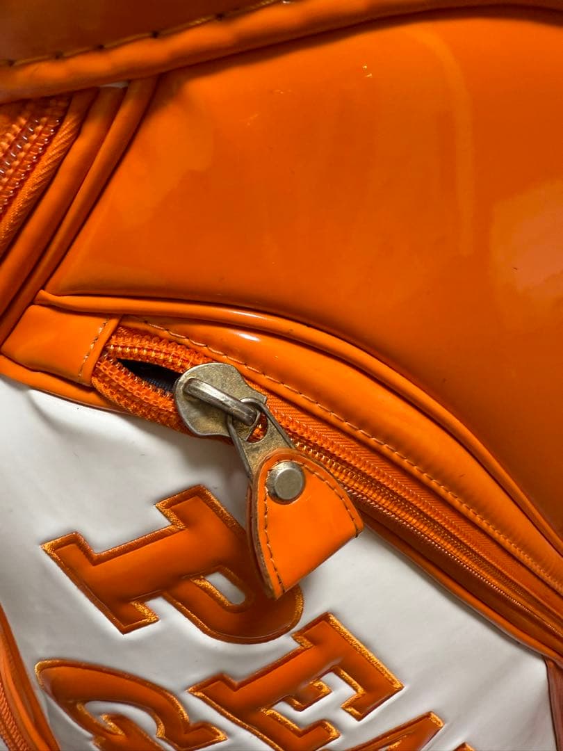 PEARLY GATES ゴルフバッグ 89 オレンジ/ホワイト