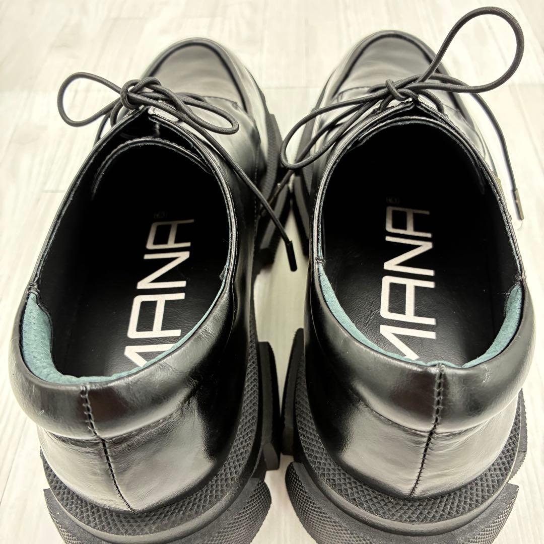 定番✨MANA✨厚底レースアップシューズ 24.5㎝ ブラック