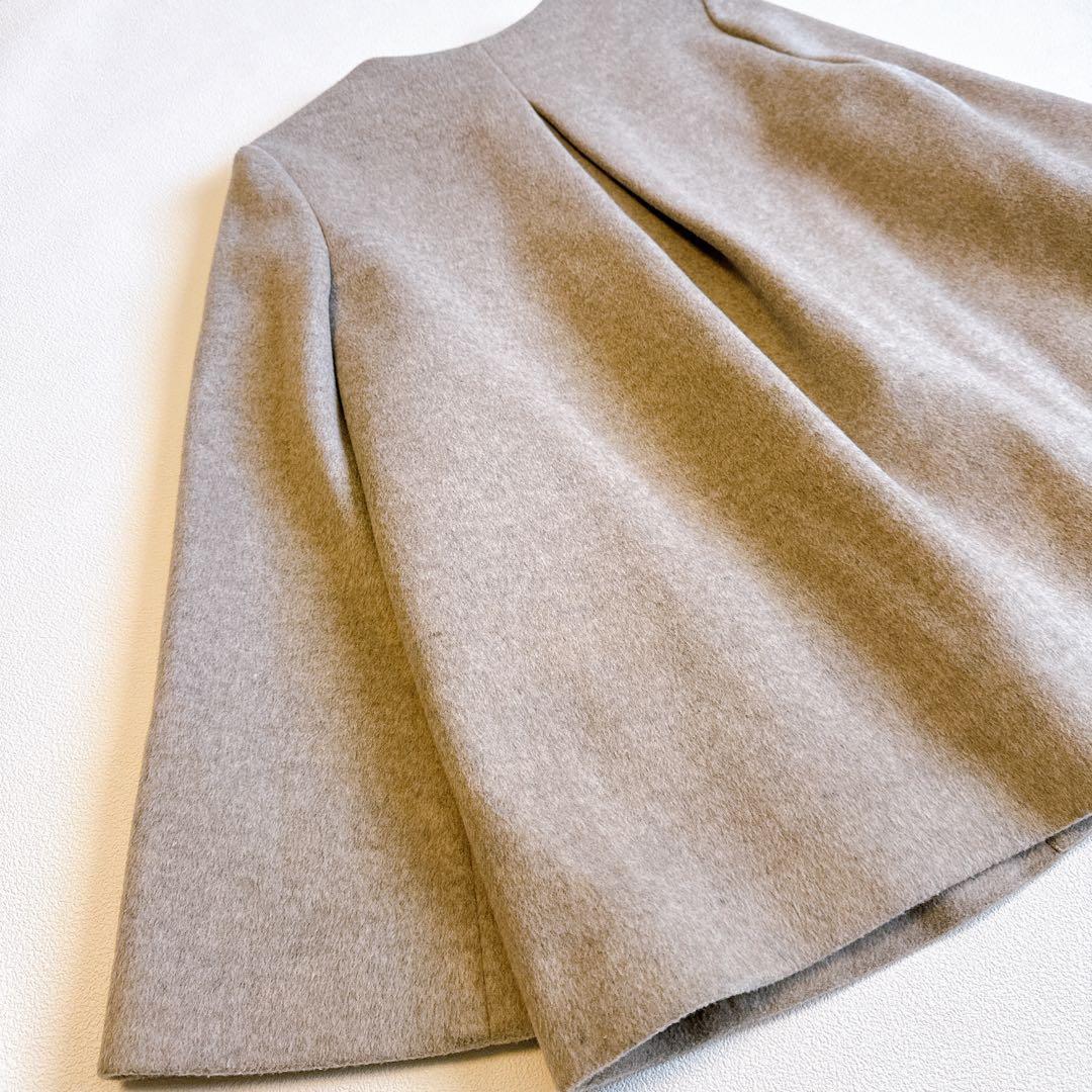 SHIPSシップス SUPER140ノーカラーショートコート