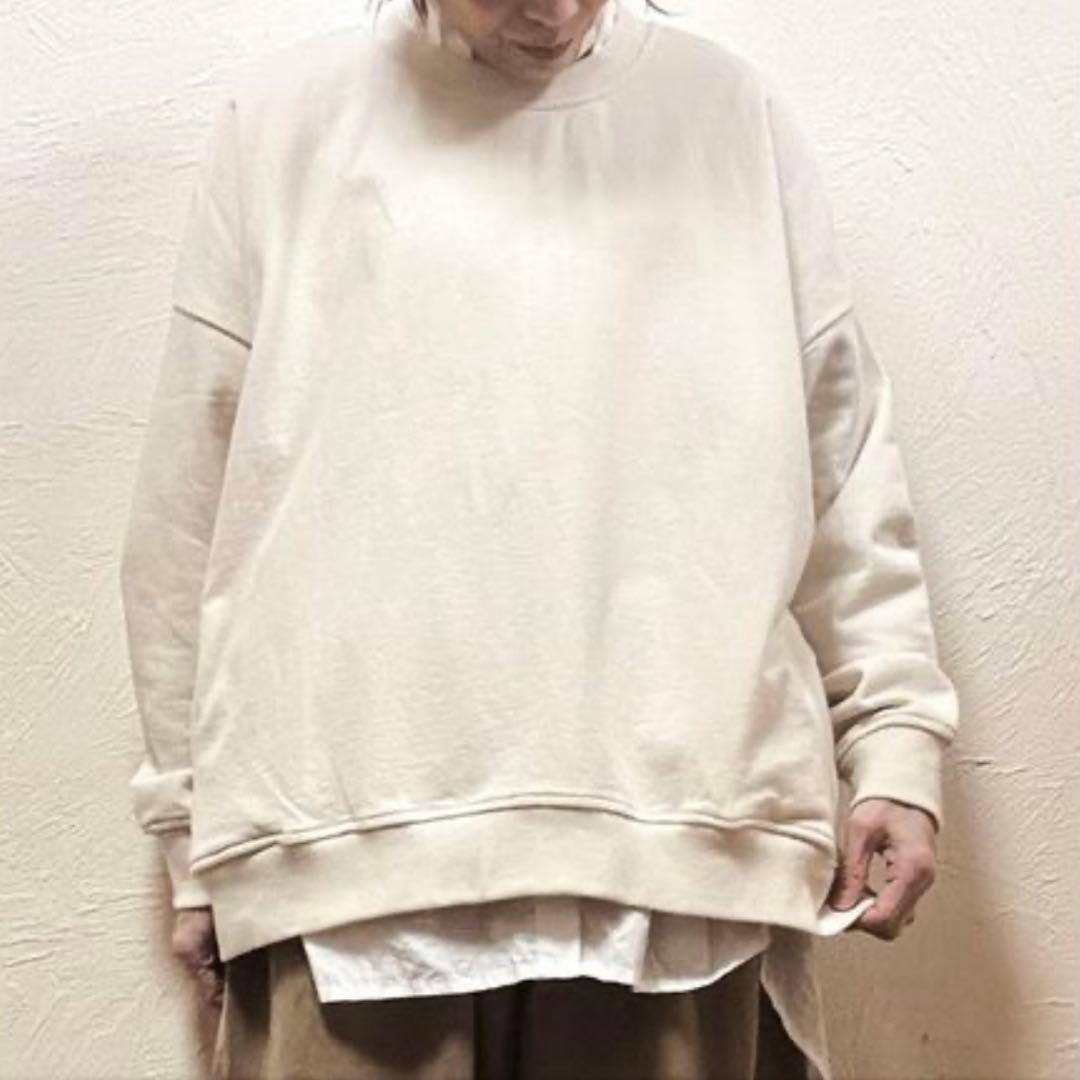 【新品】 tang ⿻ コットン 起毛 ワイドプルオーバー ルーズ ナチュラル