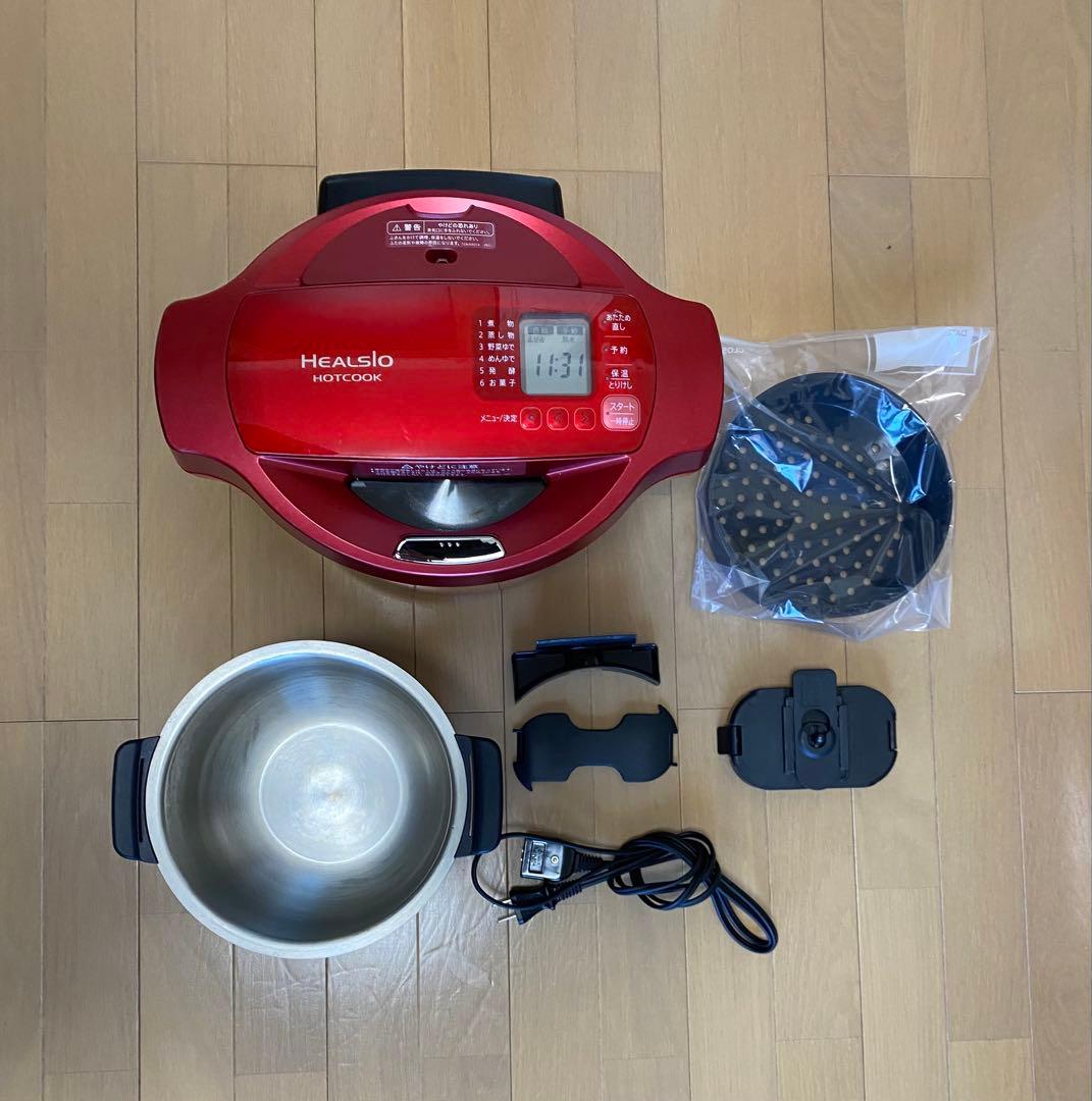 SHARPホットクック電気圧力鍋。蒸しトレイ付き(別売4,873円相当、未使用)