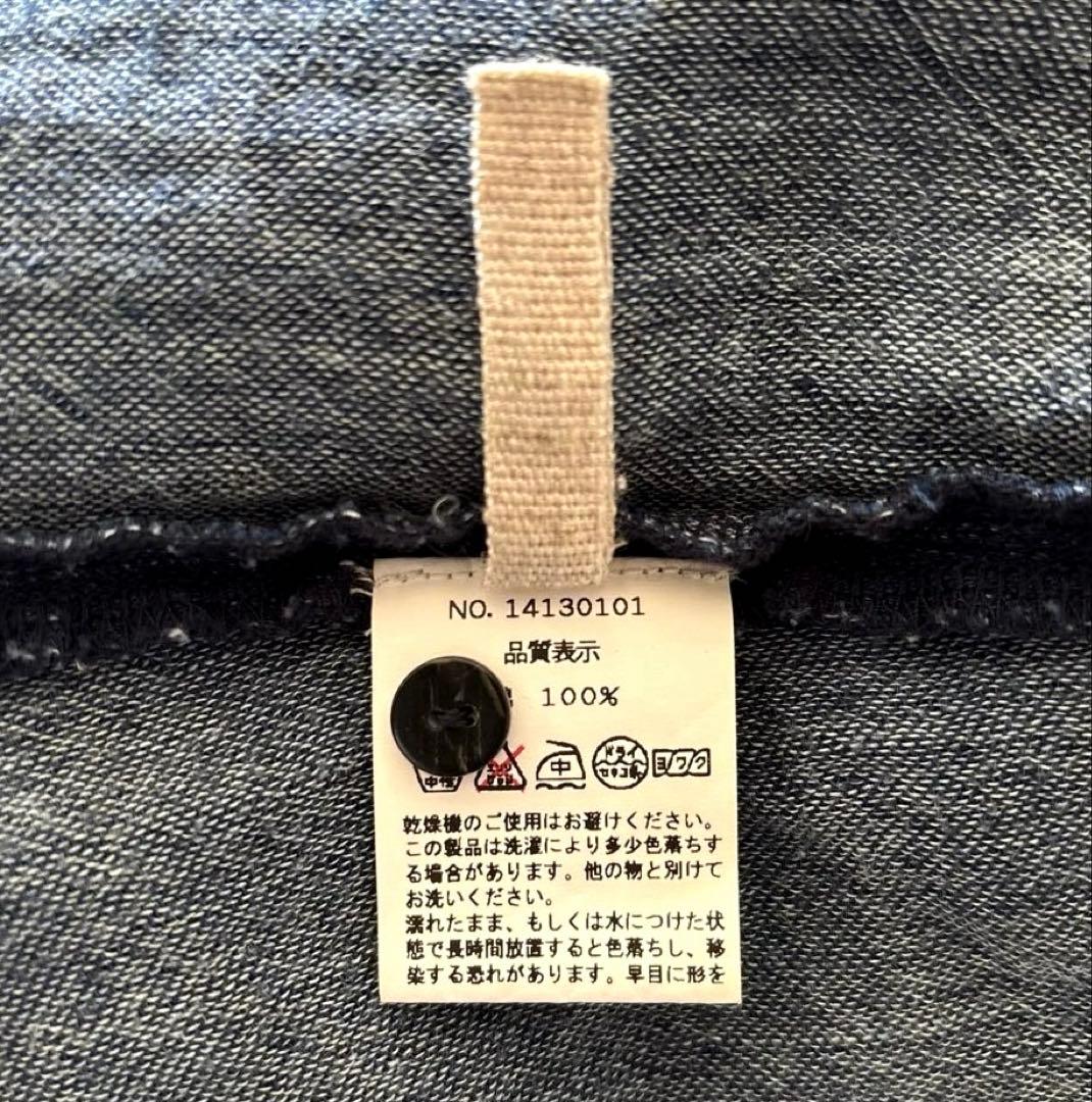 群言堂 根々 石見銀山生活文化研究所 刺繍 インディゴ 藍 シャツ ブラウス