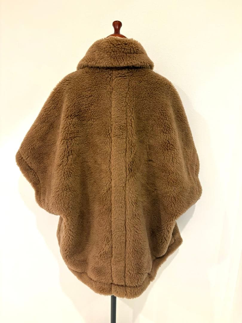 【タグ付き新品】アルパカウールケープコート　MaxMaraテディ風