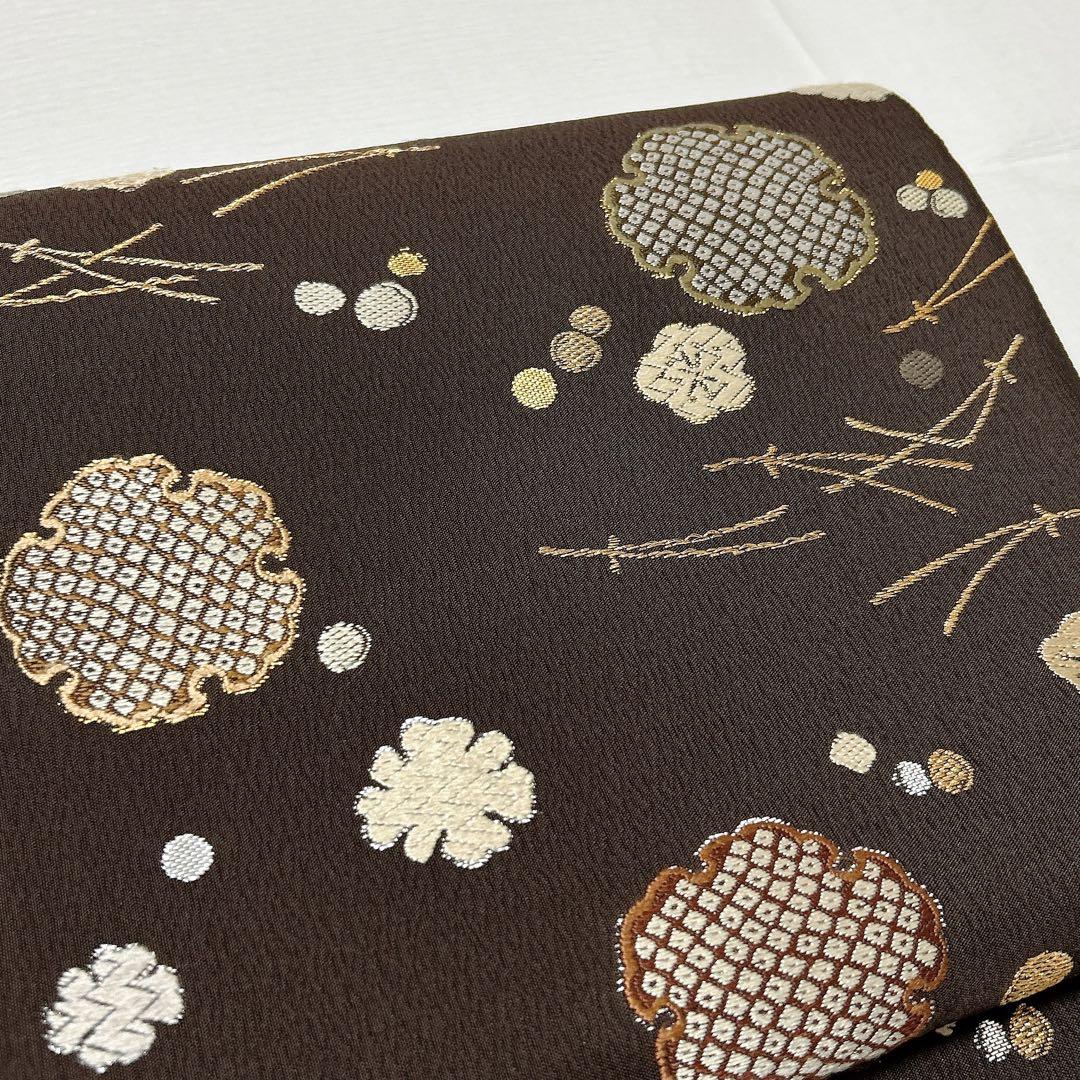 【専用】織文意匠鈴木　袋帯　唐織　西陣織　正絹　金銀糸　落款あり　福楽錦