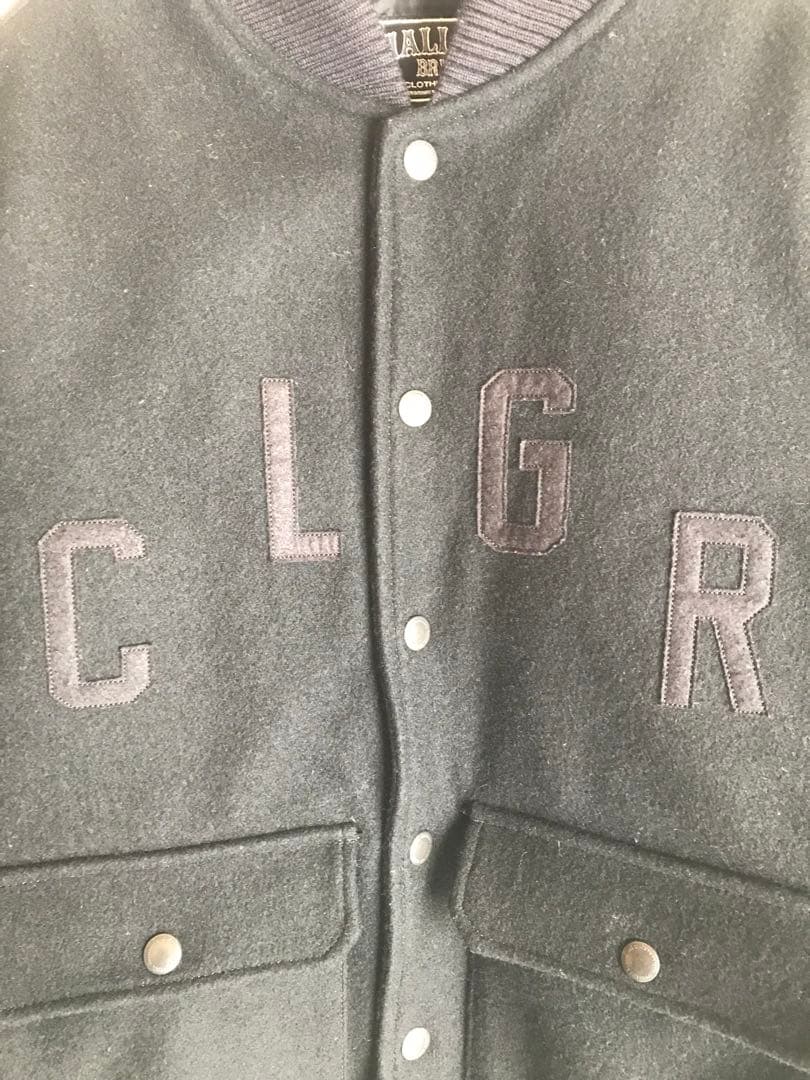 チャレンジャー　CHALLENGER ウールスタジャン　刺繍　ブラック　黒