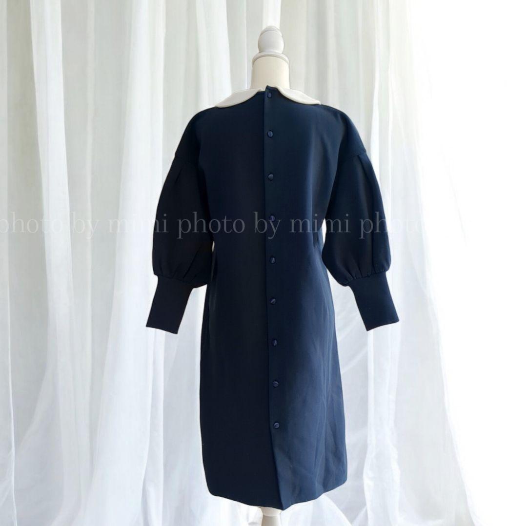 M'S GRACY*カタログ掲載*白襟付きニットワンピース