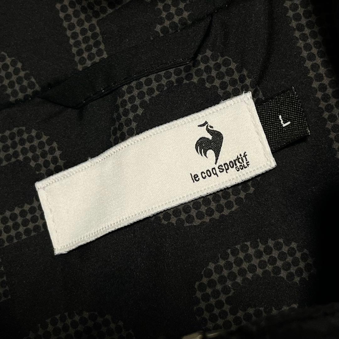 【美品】【L】le coq sportif 総柄 ハーフジップジャケット メンズ