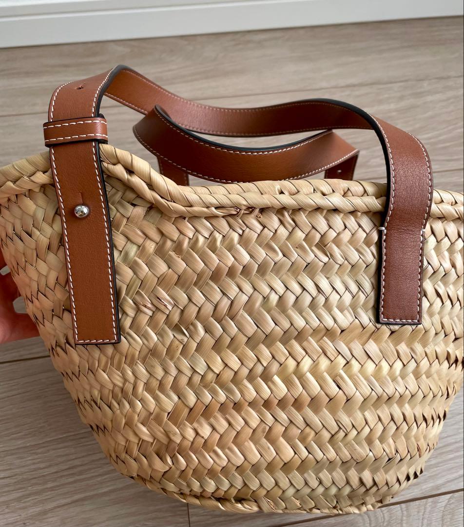 LOEWE スモール　かごバッグ ナチュラル/ブラウン