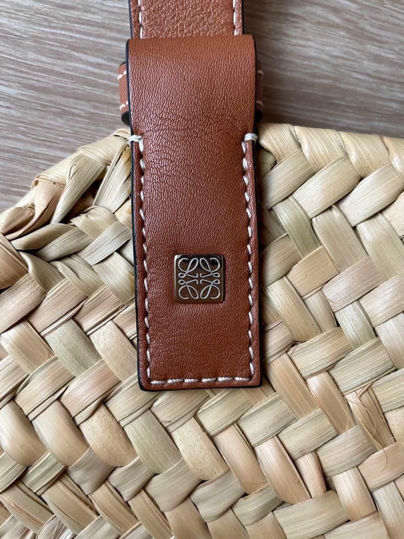 LOEWE スモール　かごバッグ ナチュラル/ブラウン