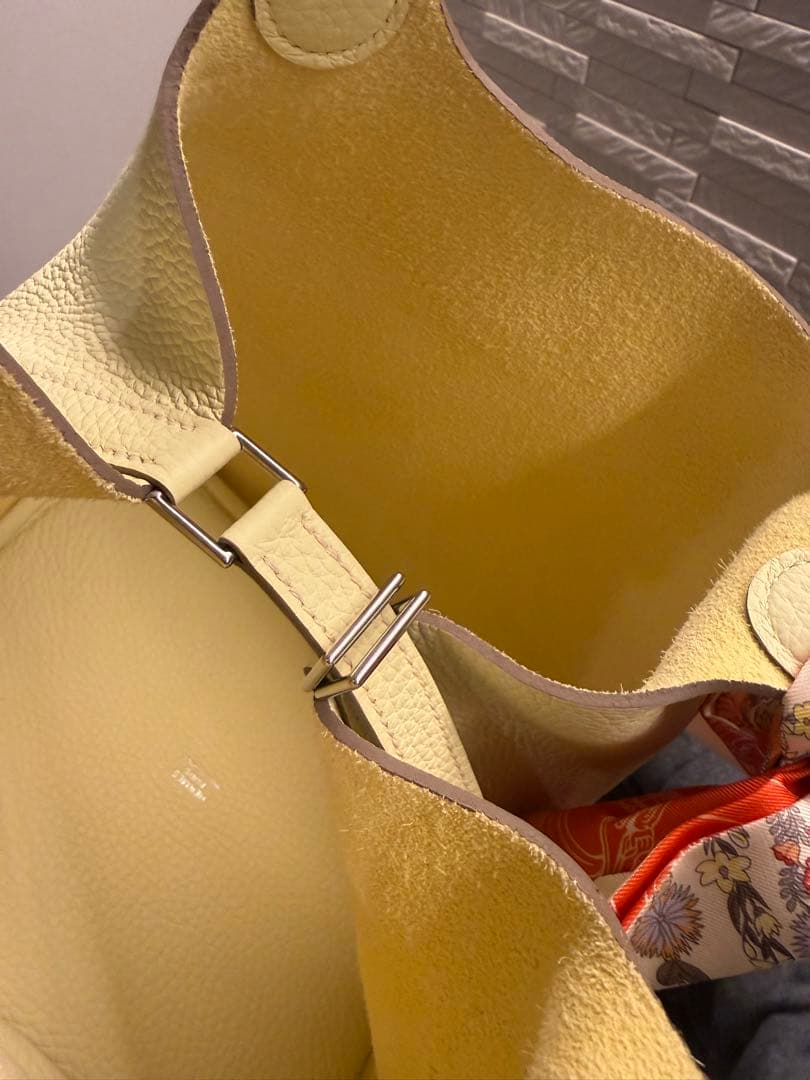 エルメス。ピコタンMM。Ｋ刻印ジョーヌプッサン。最終値下げ！