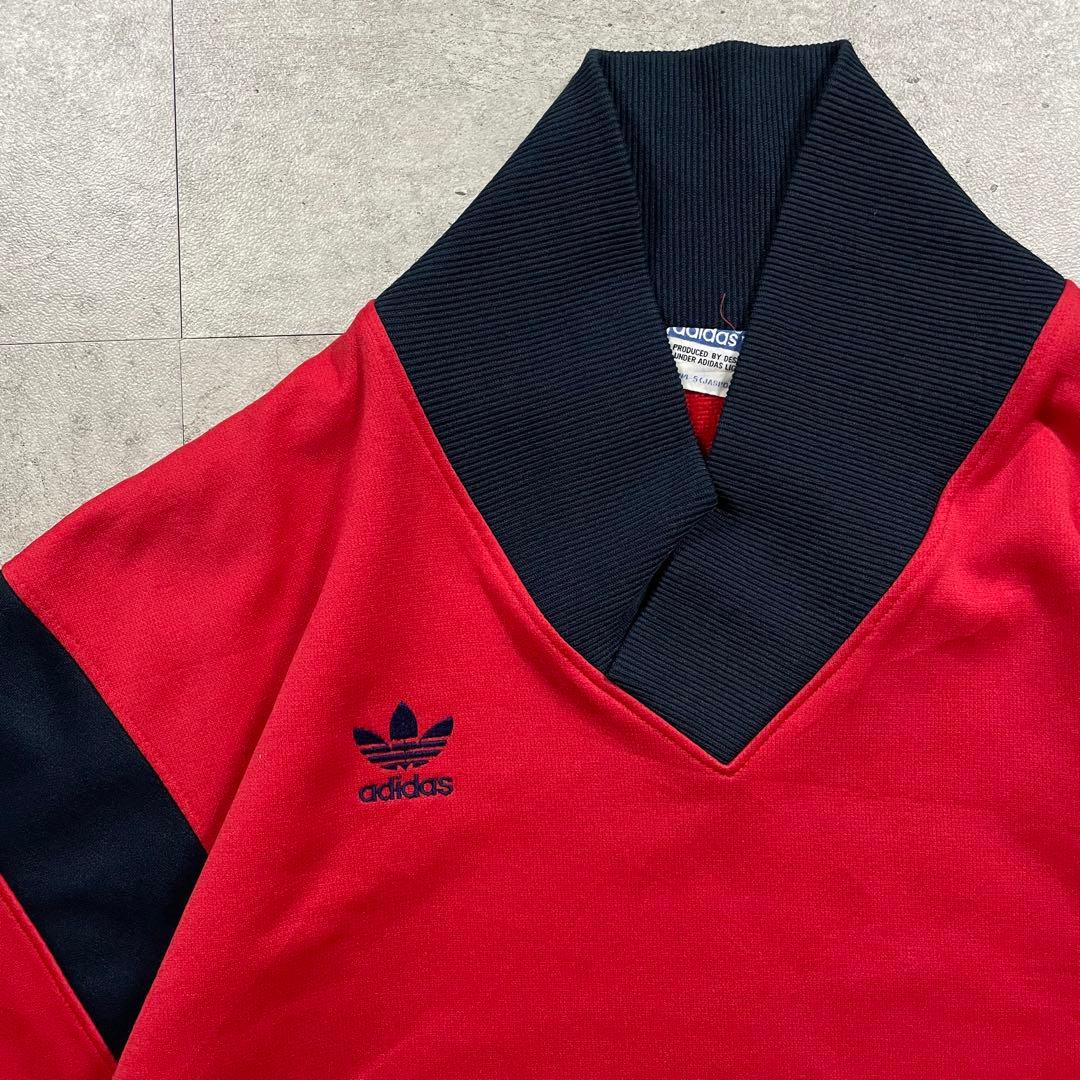 80s adidasデサント製 トレフォイルロゴ スウェット プルオーバー 古着