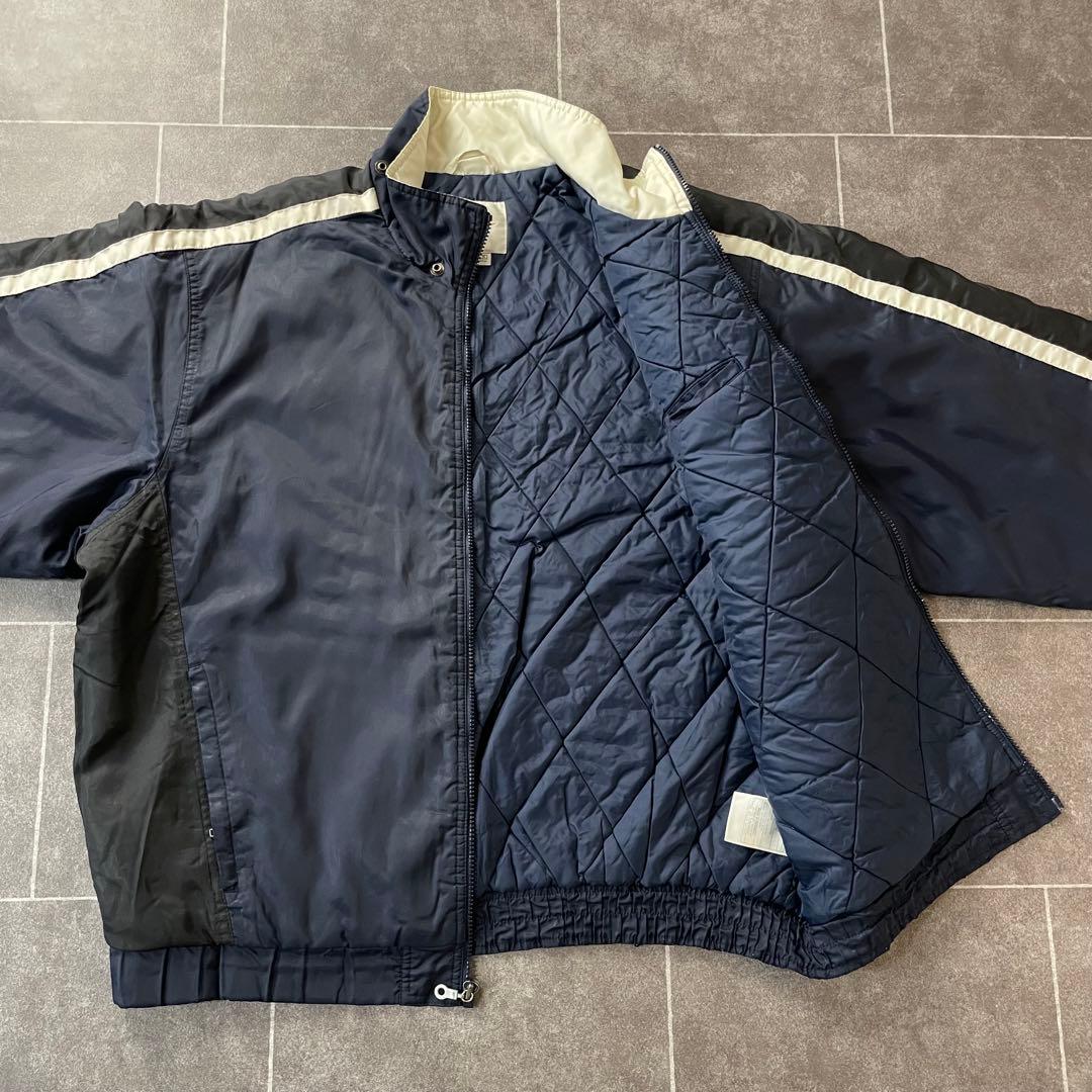 90-00s Nike ナイキ オールド 中綿 ナイロンジャケット ネイビーM