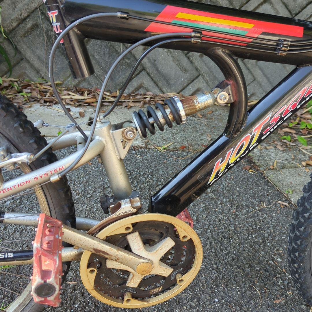 マウンテンバイク　HOTSQUALL 26インチ　ショック付き　鉄フレーム現状車