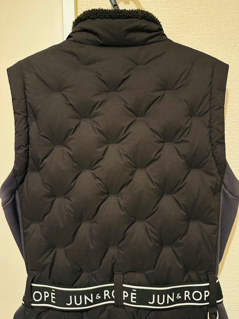 ニッコリ JUN & ROPE ゴルフ ウェア ダウン ワンピース 黒