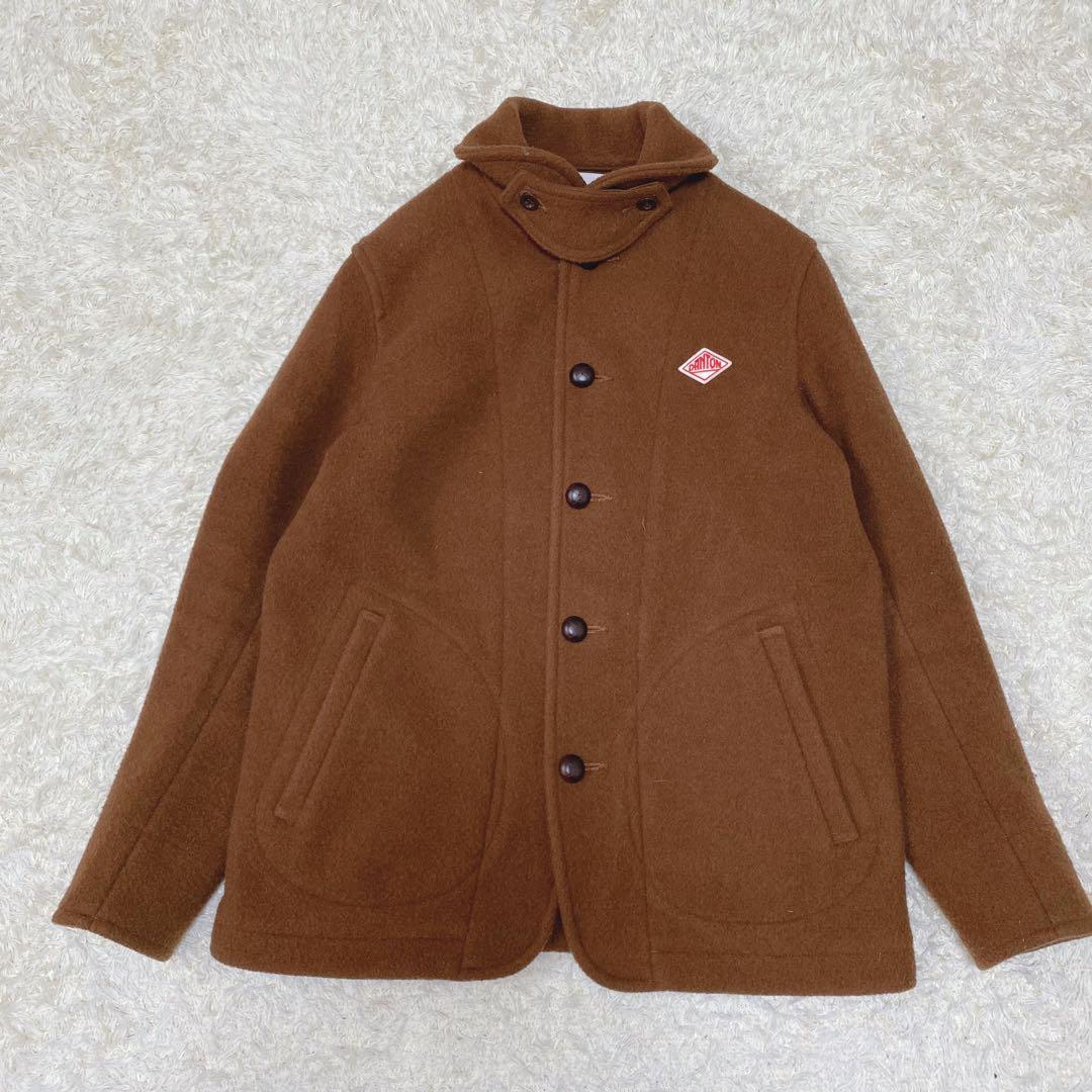 【美品】ダントン　ウールモッサ　ショールカラージャケット　ブラウン　40