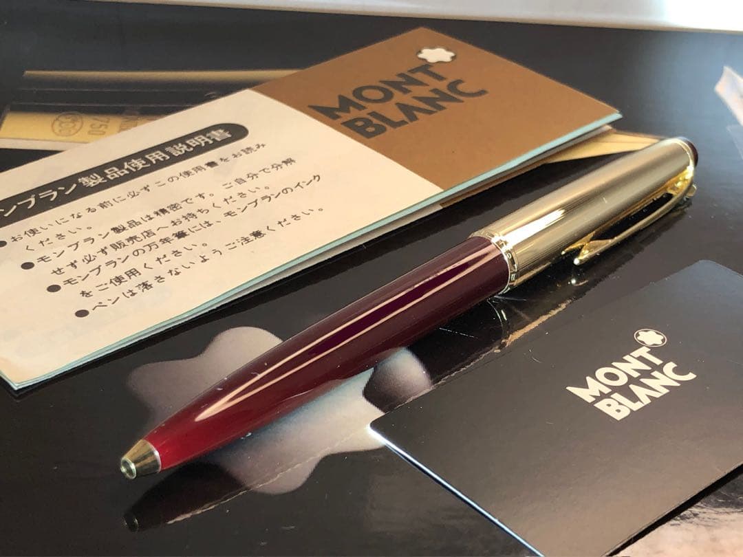 美品⭐️金運を呼ぶ！⭐️ロールゴールド総金張りキャップ&ボルドーNo78⭐️モンブラン