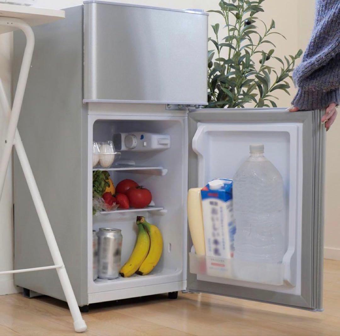 冷蔵庫 一人暮らし 冷凍冷蔵庫 2ドア 小型 家庭用 60L ブラック