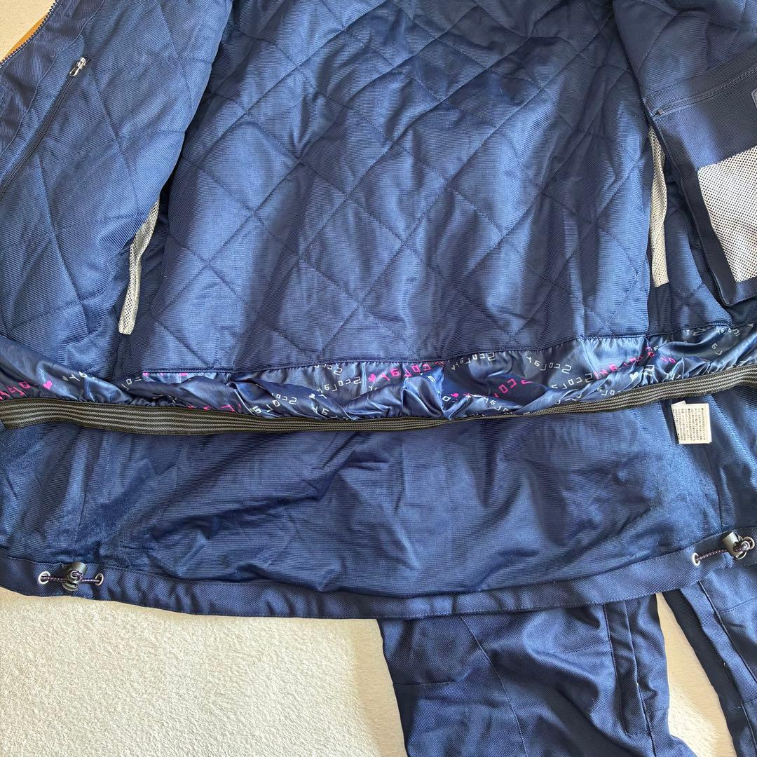 美品　ScoLarスキー・スノーボードウェア　ネイビー×ブラウン