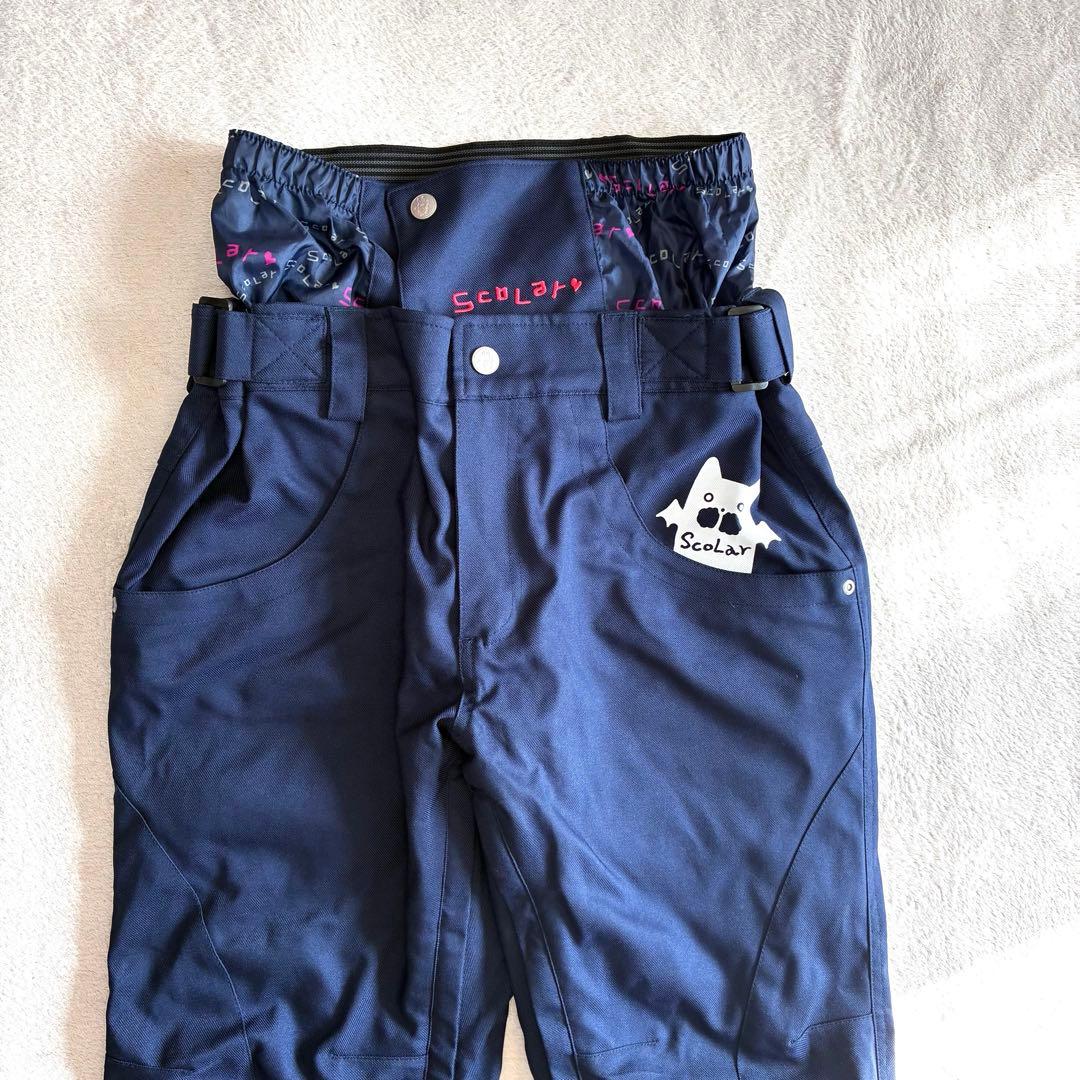 美品　ScoLarスキー・スノーボードウェア　ネイビー×ブラウン
