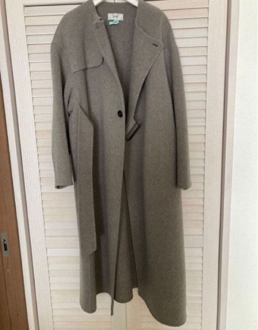 HYKE DOUBLE FACE TRENCH グレー サイズ2