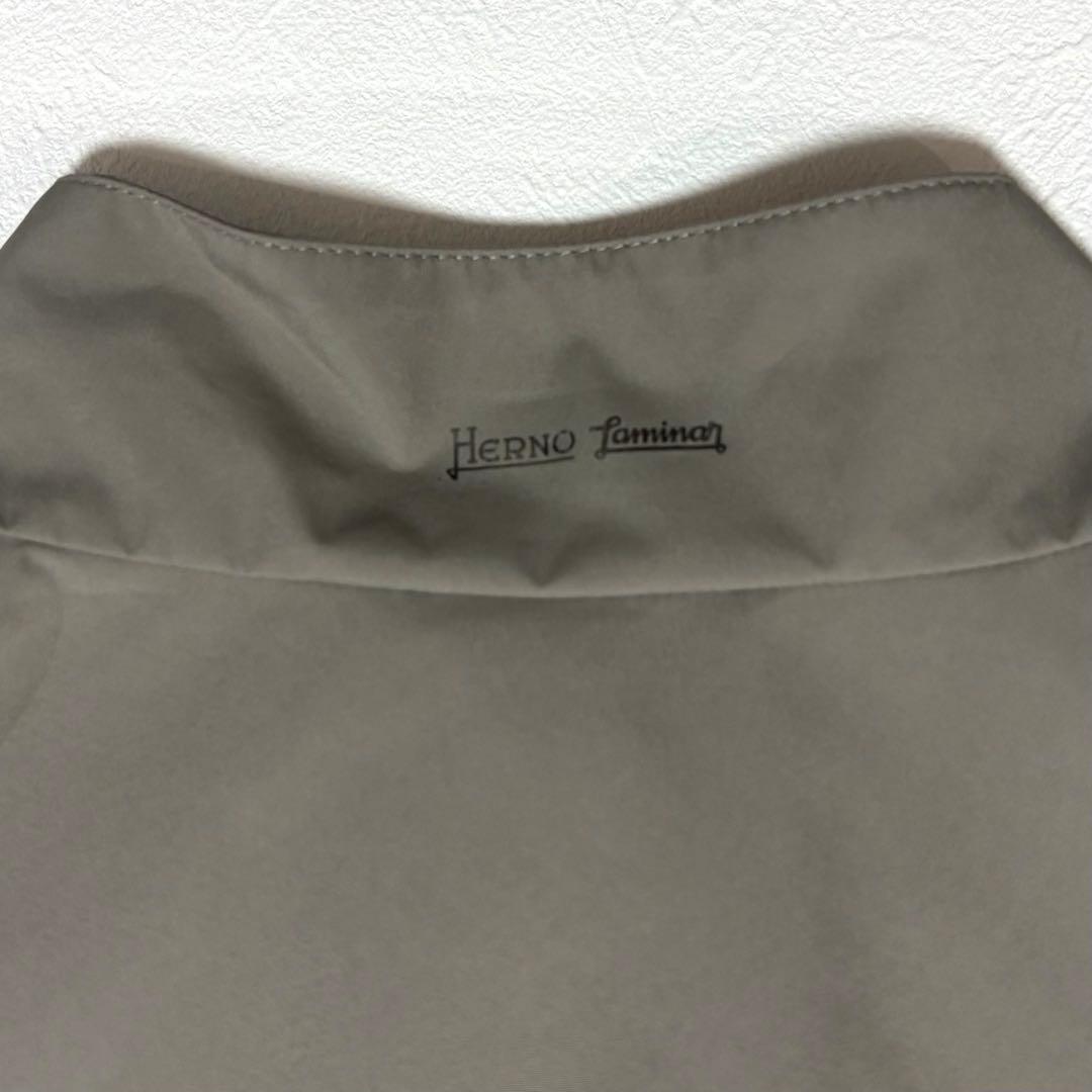 ヘルノ ラミナー ゴアテックスナイロン ジップアップブルゾン グレージュ50春夏