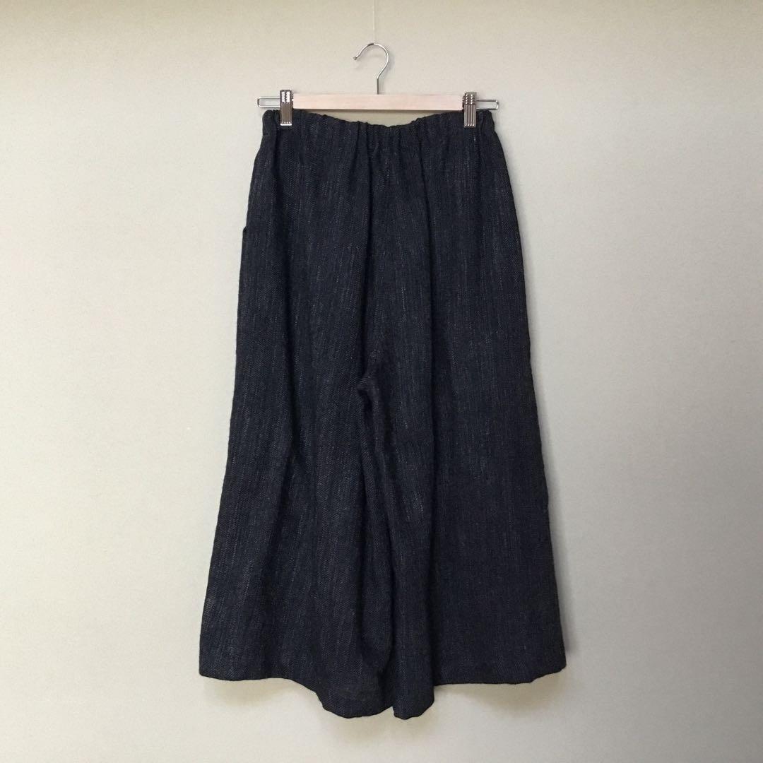 中川政七商店　ウール麻ツイード　ロングキュロット