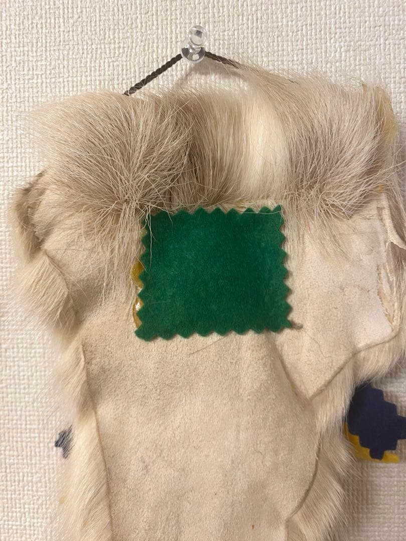 クリスマス　壁飾り　飾り　トナカイ　毛皮　ヴィンテージ　リアルファー