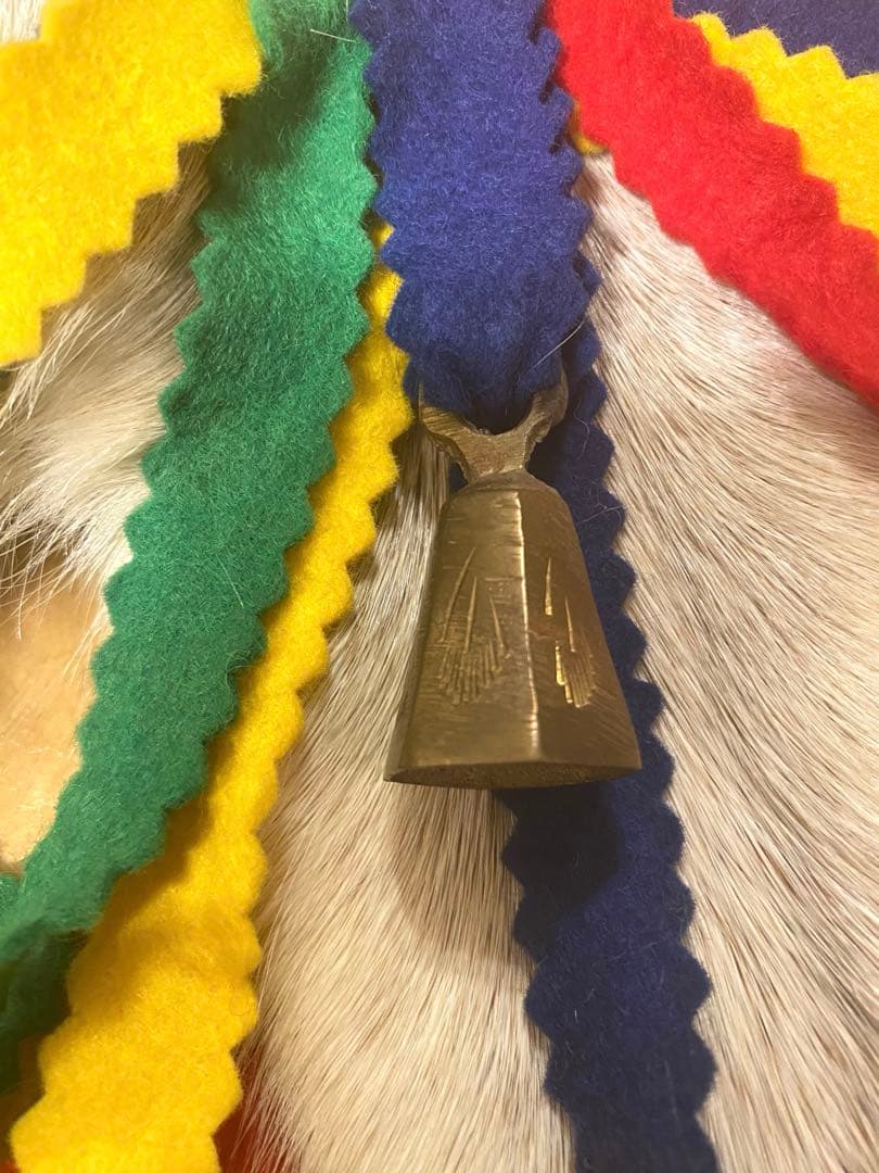 クリスマス　壁飾り　飾り　トナカイ　毛皮　ヴィンテージ　リアルファー