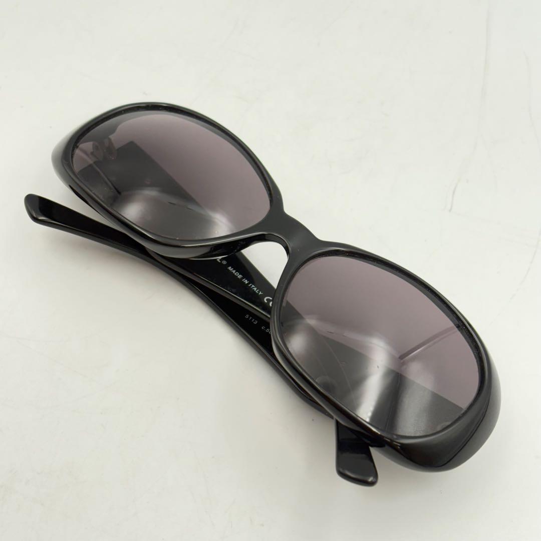 シャネル カメリア サングラス レディース ブラック 0831-S6697t