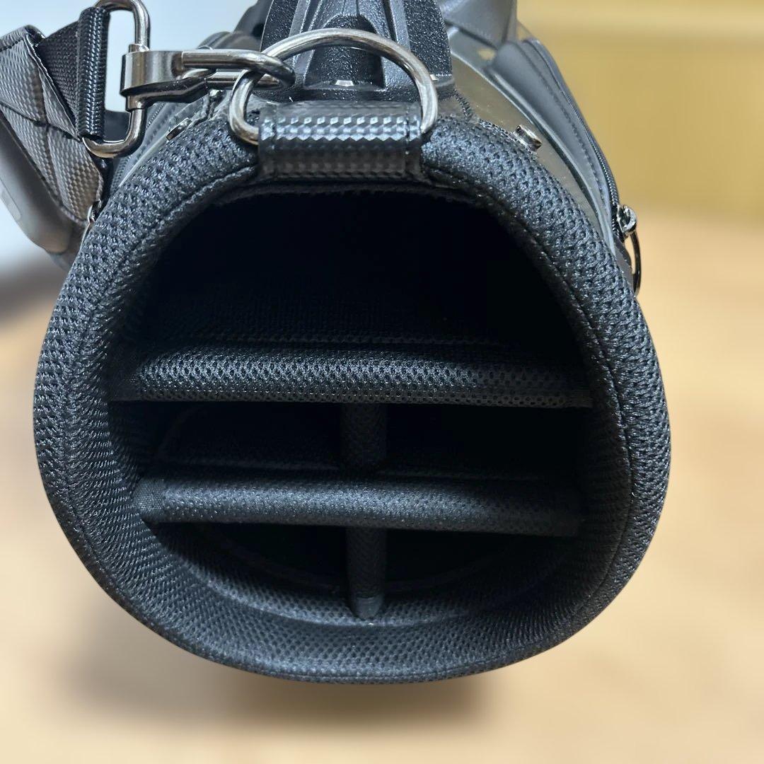 ピンキャディバッグ　ブラック【良品】