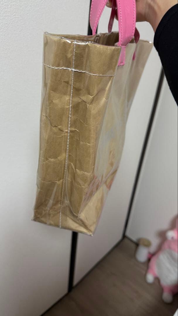 COMME des GARÇONS エコバッグ ブラウン/ピンク