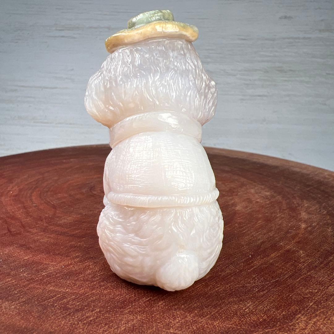 天然石 麦わらトイプードル　瑪瑙