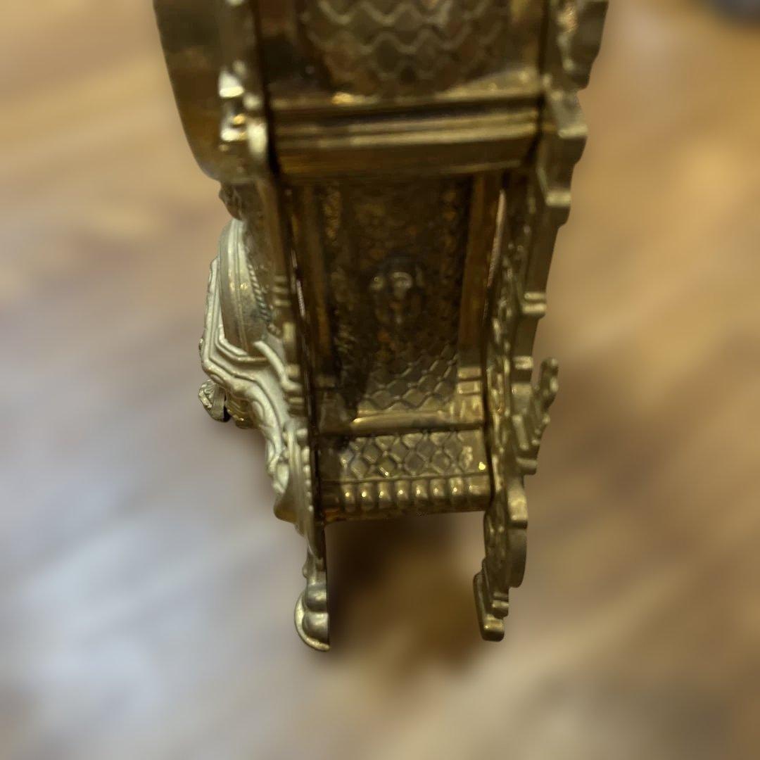 ヴィンテージ風金色置時計　イタリア製　アンティーク