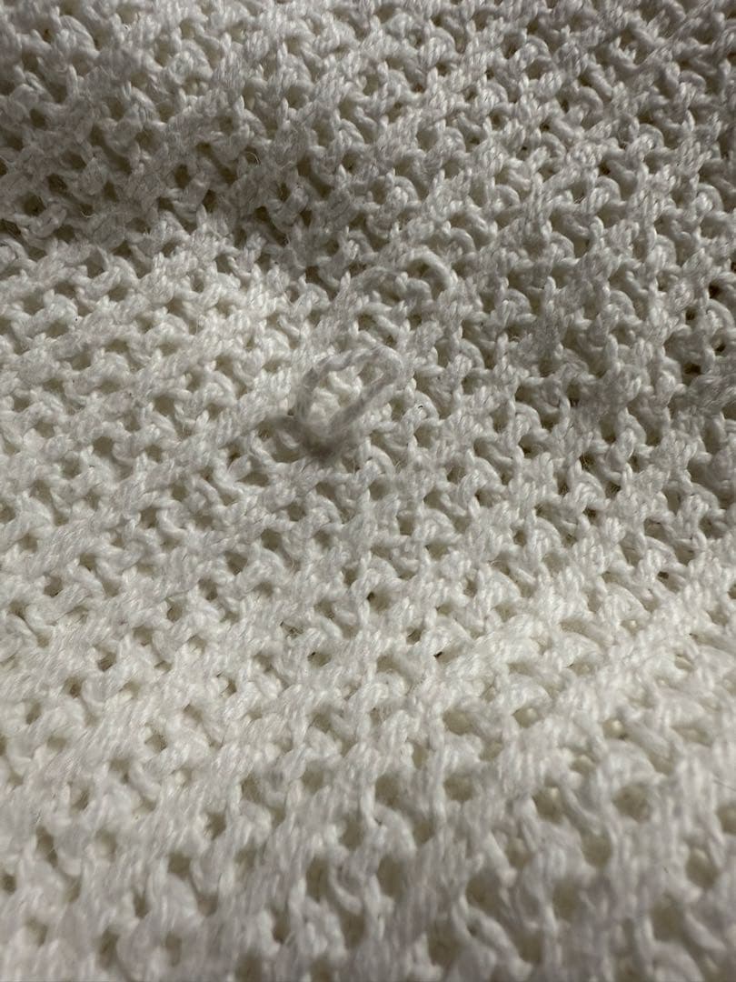 ホワイト 100%コットン メッシュ　ケット　大幅値下げ中です！